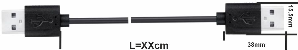 Conector cableadosJack Usb-Usb 38x15mm